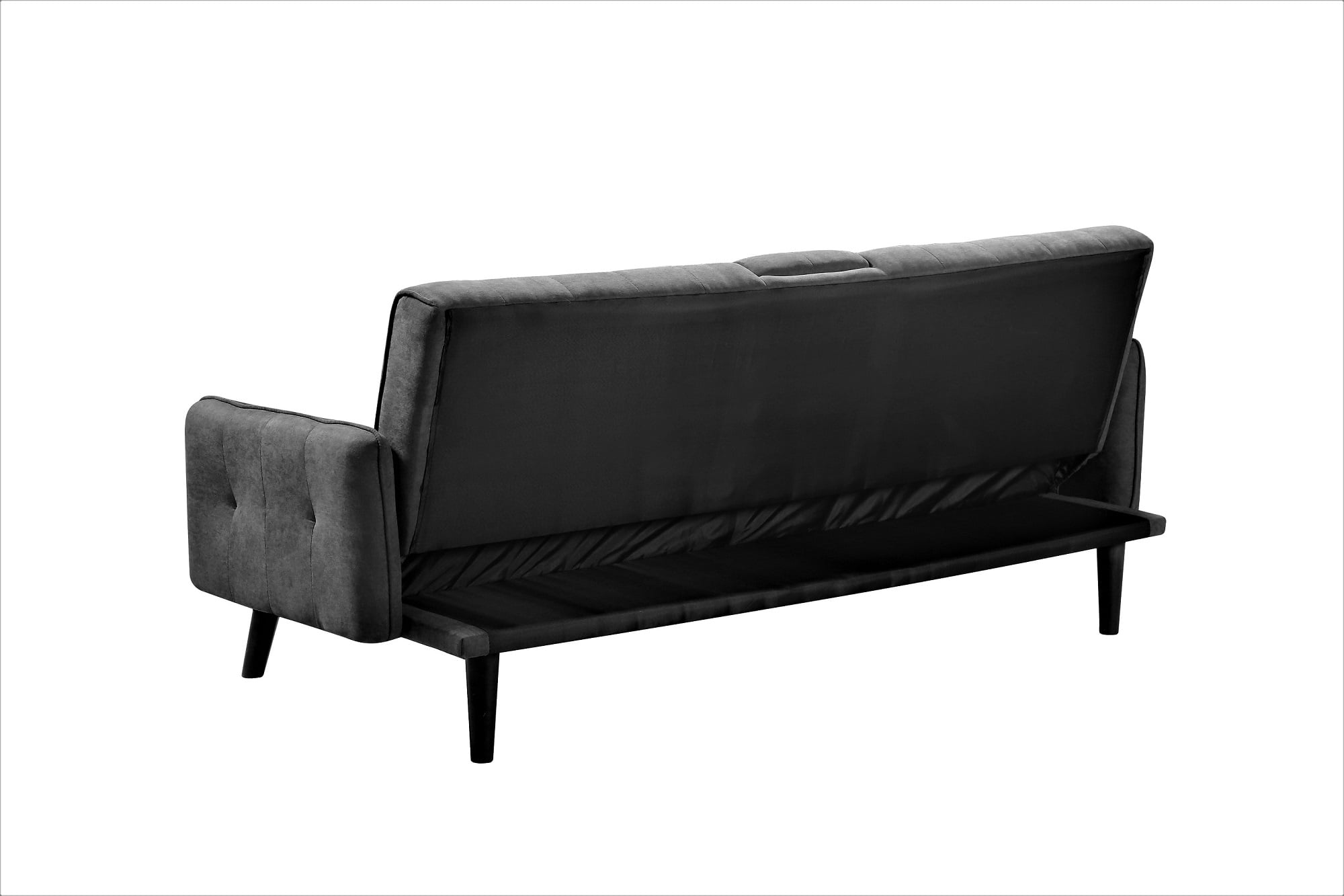 MOONMISS 72" Linen Couch Convertible Sleeper Sofa Bed with Cup Holder,2 Seat Reclining Sofas Couches for Living room Guest Bed
