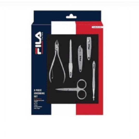 FILA Men's 6-Piece Grooming Set - Complete Personal Care Kit for Men