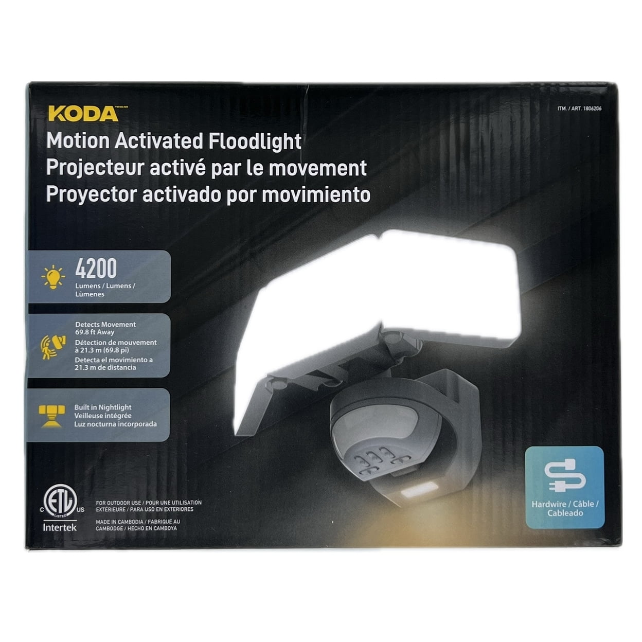KODA Motion Activated 4200 Lumen LED Floodlight