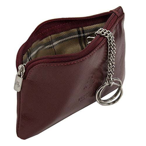 Mens Ladies Quality Leather Coin Purse by Visconti Keys Zip Change 5 Colours 