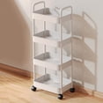 thumbnail image 7 of Gnmfd 4-Tier Rolling Storage Cart with Wheels, Multi-Room Organizer for Kitchen Bathroom Living Room Office, Plastic Mobile Storage Rack with Drainage Basket for Efficient Organization, 7 of 7