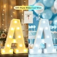 thumbnail image 6 of LED Marquee Letter Lights Sign,Warm White and Cool White, Light up Alphabet Letter for Wedding Home Party Bar Decoration T, 6 of 6
