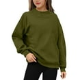 thumbnail image 6 of Posijego Girls Mock Turtleneck Sweatshirts Athletic Pullover Lightweight Loose Sweatshirt for Big Girls, 6 of 8