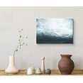 thumbnail image 3 of wall26 Canvas Print Wall Art Washed Out Blue Duotone Mountain Ranges with Clouds Nature Wilderness Photography Modern Art Rustic Scenic Colorful Multicolor for Living Room, Bedroom, Office - 12", 3 of 5