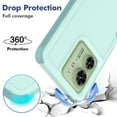 thumbnail image 5 of YEYKX Defender Case for Motorola Edge 40 6.55'' Heavy Duty 1 in 1 Design Rugged Full Body Dustproof Shockproof Bumper Non-Slip Protective Cover,Light Green,For Motorola Edge 40, 5 of 5