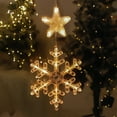 thumbnail image 1 of Christmas Tree Skirt Yellow Polyester Fiber Sequin Snowflake Design Glitter Holiday Tree Bottom Decoration 18In 24In 48In | Reusable Washable Xmas Party Decor for Living Room Porch Patio, 1 of 6