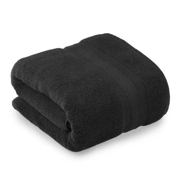 hometrends Solid 100% Cotton Bath Sheet, 1 Piece, 550 GSM, Highly Absorbent & Soft Bathsheet, Black