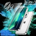 thumbnail image 3 of JETech 3 in 1 Case for iPhone 13 Pro 6.1-Inch, with 2-Pack Screen Protector and 2-Pack Camera Lens Protector, Non-Yellowing Shockproof Bumper Phone Cover, Full Coverage Tempered Glass Film (Clear), 3 of 7