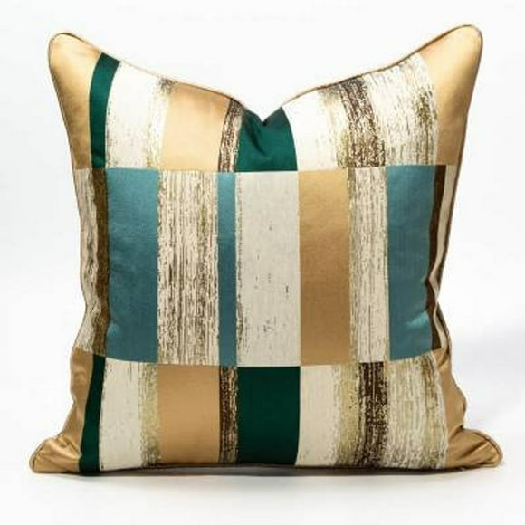 Jossiomi Housses de Coussins de sofa Modernes Luxueuses Carrées avec Passepoil 20 Pouces x 20 Pouces - Vendues en Paquets de 2