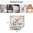 thumbnail image 5 of Happy Easter Cloth Napkins, Spring Grey Bunny Colorful Eggs Flower Beige Washable and Reusable Dinner Napkins Set of 4, Table Napkin for Kitchen Party Birthday Wedding Hotel Housewarming 20"x20", 5 of 9
