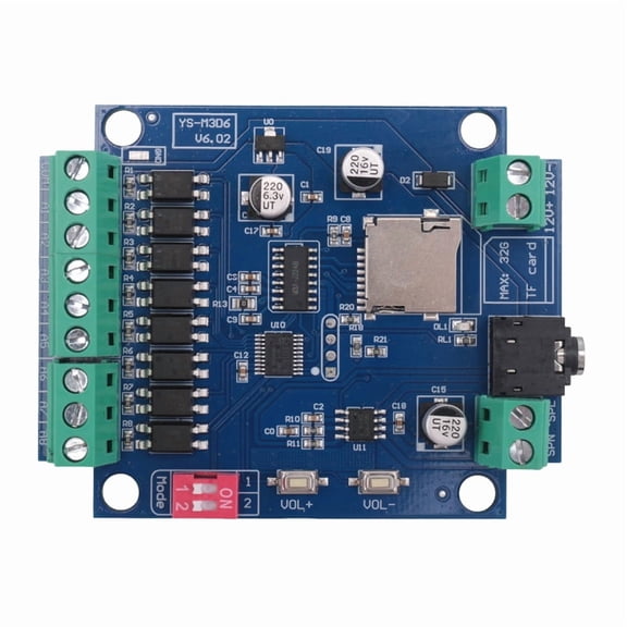 DC 12V MP3 Voice Player Module with Power Amplifier, Alarm Prompter, Voice Broadcaster, Trigger Mode, Multi-Mode