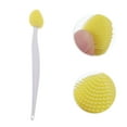 thumbnail image 3 of Unique Bargains 1 Pc Soft Plastic Silicone Cleansing Brush Heart-shaped Nose Yellow 5.31"x0.87", 3 of 4
