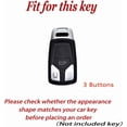 thumbnail image 2 of Key Case Holder Protector Keychain for Audi A3 A4 S4 RS4 B9 A5 F5 S5 RS5 A6 A7 C8 A8 S8 D5 TTRS R8 S7 3-Button Smart Key Fob Protective Cover, 2 of 8