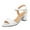 White, variant on NOKIO Women's Chunky Platform Ankle Block Heels Round Open Toe Summer Sandals Spring And Summer Women Sandals Heel Open Toe Fashion Large Size High Heel