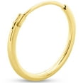 thumbnail image 5 of SuperJeweler 14MM Endless Hoop Earrings in 14 Karat Yellow Gold Over Sterling Silver for Women, 5 of 6