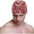 thumbnail image 2 of FYBTO Swimming Cap Christmas Snowflakes Winter Snow Unisex Adult FYBTO Polyester, 2 of 4