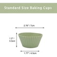thumbnail image 2 of Qtmnekly Silicone Baking Cups, Reusable Cupcake Liners,48 Pack Cake Molds, Standard Size Muffin Liners, Dishwasher Safe Silica gel Photo Color, 2 of 7