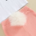thumbnail image 6 of Okbabeha Easter Toddler Baby Girl Outfit Honey Bunny Short Sleeve T-shirt Flare Pant Set Infant Summer Clothes For Girls, 6 of 7