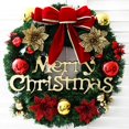 thumbnail image 3 of Pretty Comy Christmas Wreath Christmas Tree Round Bell Decor Handcrafted Elegant Holiday Wreath Wall Xmas Decoration, 3 of 6