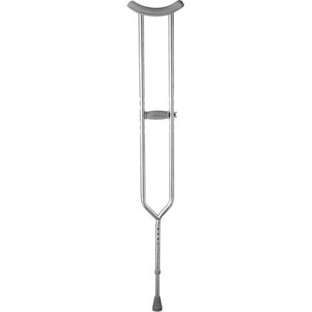 Medline Bariatric Steel Push-Button Crutches for Adults, 5'10"-6'6", 650 lb. Weight Capacity,