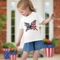 thumbnail image 4 of Jinhomg Boys Girls Graphic T Shirts Casual Short Sleeve America Flag Tees Lightweight Comfy Cotton Crew Neck Tops 4th of July Patriotic Outfit White 5 Years, 4 of 9