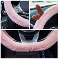 thumbnail image 3 of NETSENG Housse de Volant de Voiture en Bois de Cerf Épaisse Peluche Chaude d'Hiver Mode Mignonne Housse de Volant de Voiture Respirante Antidérapante 38cm, 3 of 5