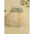 thumbnail image 3 of Suealasg Little Girls Ball Gown Princess Dress 6M 1T 2T 3T 4T 5T Kids Girls Sleeveless Crew Neck Flower Layered Tulle A-line Dress Child Girls Evening Formal Party Dress, 3 of 8