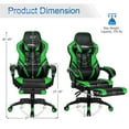 thumbnail image 3 of Gymax Office Computer Desk Chair Gaming Chair Adjustable Swivel w/Footrest Green, 3 of 10