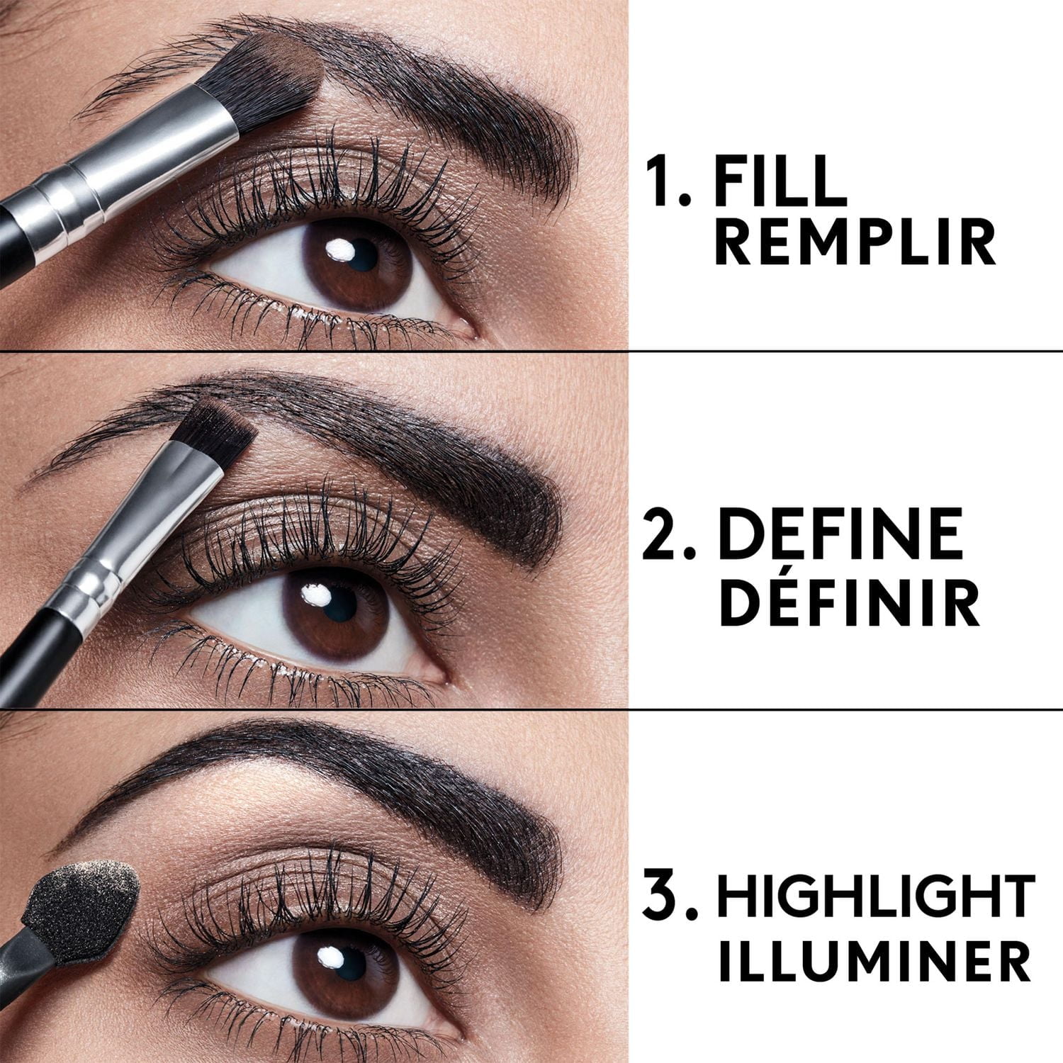 COVERGIRL Easy Breezy Brow Powder Kit, three shades brow definer, professional double-ended angled brush, effortless, 100% Cruelty-Free