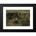 thumbnail image 2 of George Hendrik Breitner 18x14 Black Modern Framed Museum Art Print Titled - Four Cows (C. 1880 - C. 1923), 2 of 5