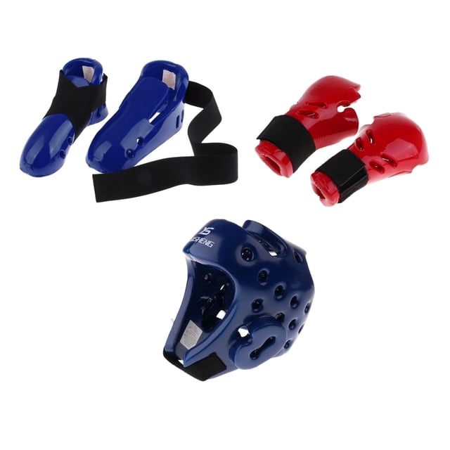 Casco de boxeo Guantes de MMA Protector de manos Protector de pies Zapatos de kárate Cabeza L DYNWAVEMX Equipo de protección