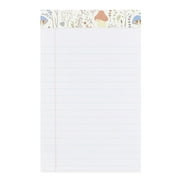 Pen+Gear Fashion Legal Pad, Wide Ruled, Mushrooms, 100 Sheets per Pack, 2 Count, 5" x 8"