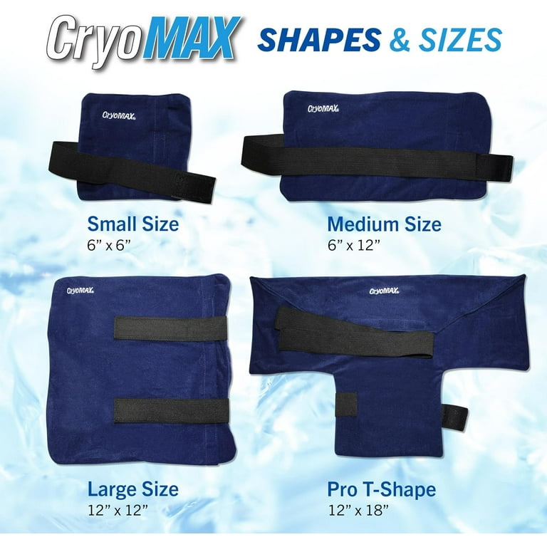 Cryo-Max Cold Pack, 8 Hour Reusable Cold Therapy Ice Pack for Elbows,  Knees, Neck + More, Medium, 6 x 12 (1 Count)