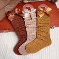 thumbnail image 3 of JUNWELL 3pairs Toddler Girls Bow Decor Socks, 3 of 7