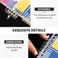 thumbnail image 3 of FORMRS 1-Subject Spiral Notebook 8" x 5" College Ruled 60 Refillable Sheet A5 Hard Cover, 2 Pack, Retro Simple Shapes, 3 of 7