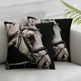 thumbnail image 3 of nygtbtfer Oil Painting Throw Pillow Case Design Printed Decorative Pillow Covers Black Background Square Cushion Case Pillowslip Pillowcase () White, 3 of 7