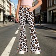 thumbnail image 2 of Kids Girls School Uniform Flare Pants Dress Bottoms Leopard Lightweight Kids Pants Girls Trousers 5-6T, 2 of 6