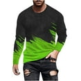 thumbnail image 2 of Blusas y camisas de manga larga y cuello redondo para hombre, camisetas informales con estampado de cuello redondo, blusas de manga corta para hombre, 2 of 5