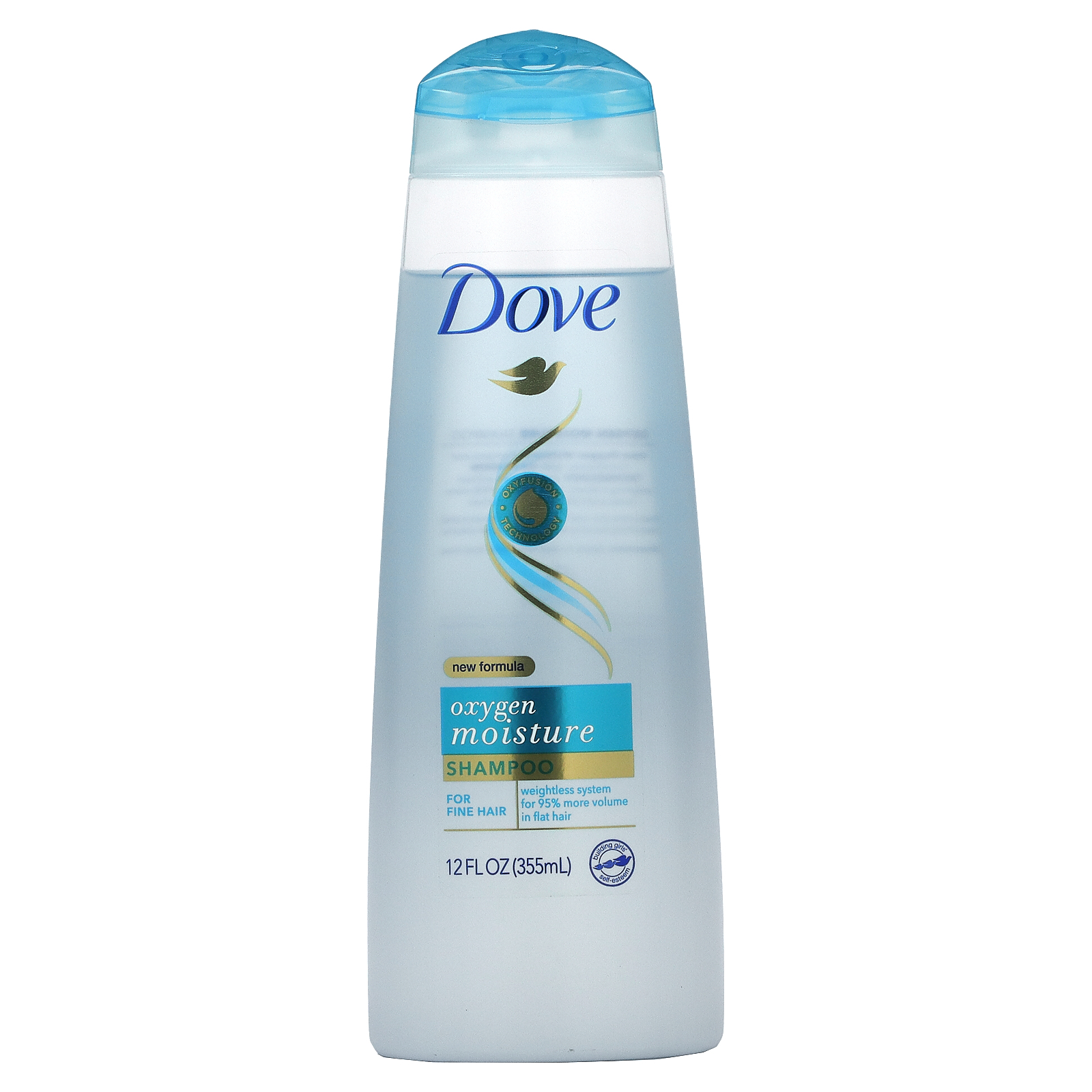 Dove, Oxygen Moisture Shampoo, For Fine Hair, 12 fl oz (355 ml