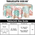 thumbnail image 2 of Ocean Summer Coral Tablecloth Round 60 Inch, Red Blue Orange Coral Reef Polyester Circle Table Cloth Wrinkle Stain Resistant Washable Table Cover for Kitchen Dining Room Party Picnic, 2 of 6