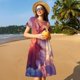 thumbnail image 4 of Disketp Sunset Cloud Corgi para Vestido de Manga Corta para Mujeres, Vestidos de Verano para Mujeres, Casual y Holgado para la Playa, 4 of 6