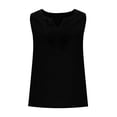 thumbnail image 4 of Lmueinov Tank Tops for Women Boho V-Neck Cotton Summer Shirt Relaxed Fit Sleeveless Blouse Womens Trendy Casual Work Soft Basic Shirt, 4 of 7