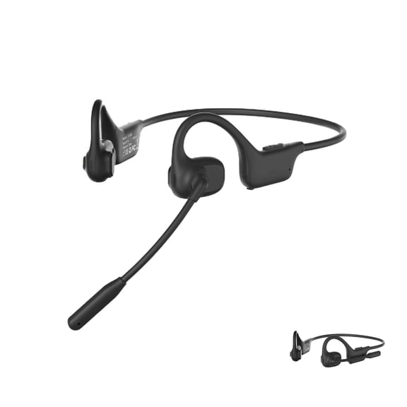 JJV Bluetooth Headset with Microphone Open Ear Headphones with Mic Truck Driver Headset Noise Cancelling Wireless Headset with Mute Button Designed for Meeting