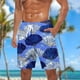 thumbnail image 2 of Pantalones Cortos para Hombre de Cintura Elástica con Bolsillos Pantalones de Playa de Impresión Casual, Poliéster Ligero de Moda para la Primavera Verano Al Aire Libre Y el Uso Diario, 2 of 4
