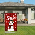 thumbnail image 3 of JOOCAR Let It Snow Snowman Garden Flag for Winter Christmas Home Outdoor Garden Yard Door Decor 12x18 inch, 3 of 5