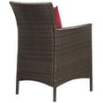 thumbnail image 3 of Modway Conduit 17" Rattan Patio Dining Armchair in Brown/Red (Set of 2), 3 of 3