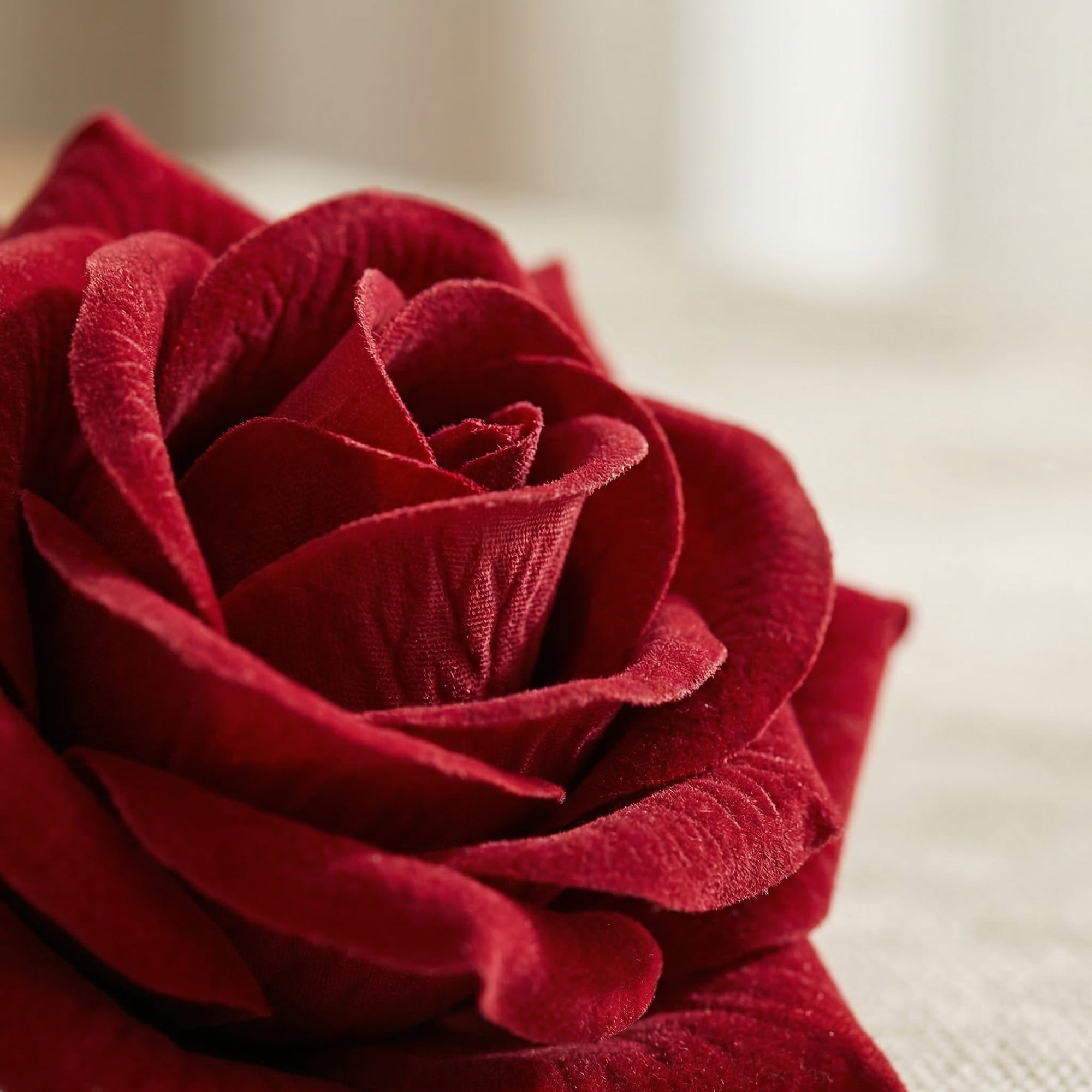 Unique Bargains Artificial Detachable Rose Silk Flower Claret 7.1"