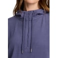 thumbnail image 5 of RBX Active Women's Regular Length Slouchy Fit Ribbed 1/4 Zip Pullover Hoodie Top, 5 of 5
