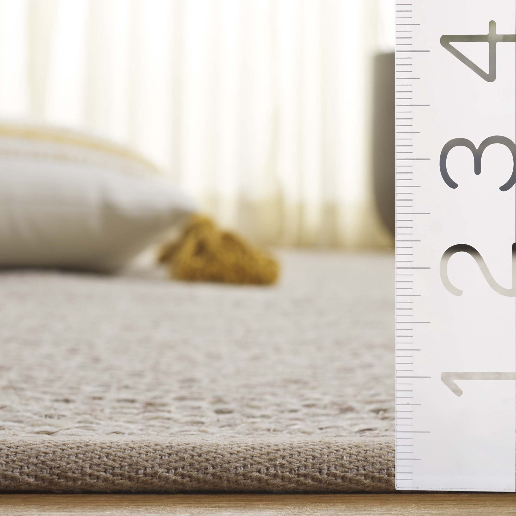 Safavieh Natural Fiber Kentigern Solid Runner Rug, Marble/Beige, 3' x 6'