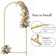 thumbnail image 6 of Tuekys 4x7.2FT Wedding Arch Backdrop Stand, Metal Arched Frame for Wedding, Birthday Party, Photo Booth Backdrops, 6 of 7